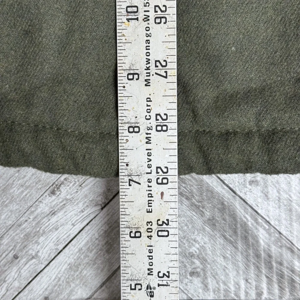 Lee Mens Regular Fit Sherpa Lined Shirt Jacket Olive Green Heavyweight Large